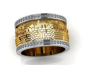 JERUSALEM RING WITH DIAMONDS