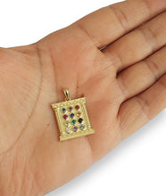 14k Gold Hoshen 12 Tribes Of Israel Pendant