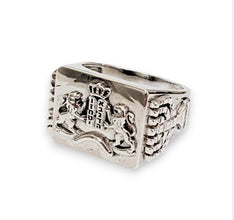 925 Silver Ten Commandments Lion of Judah Ring