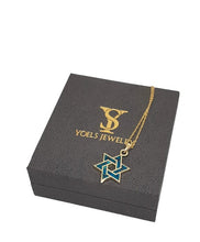 14k Gold Eilat Stone Star of David Pendant