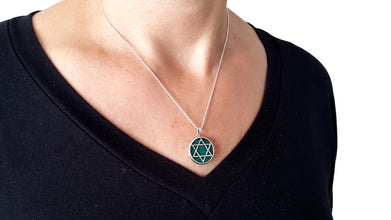 Eilat stone star of David Pendant