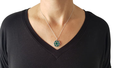 Eilat stone star of David Pendant