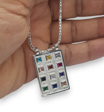 Unisex 14k Gold Hoshen Pendant 12 Tribes Of Israel Gold Priestly Breastplate Pendant Jewelry