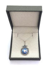 925 SIlver Pomegranate Judaica Pendant Necklace set with Roman Glass,Pomegranate Pendant Israel-inside view