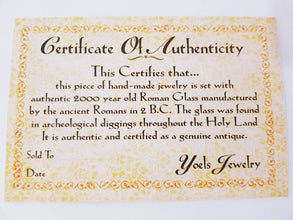 925 Silver Roman Glass Jerusalem Pendant Necklace 3D Jerusalem Pendant,Judaica Pendant--certificate