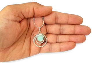 925 Roman Sterling Silver  Glass Pendant  Necklace
