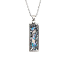 Roman Glass Silver Mezuzah Pendant
