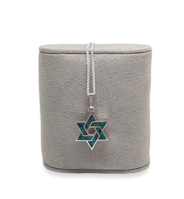 925 silver Eilat stone star of David Pendant