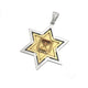 14k gold menorah star of david pendant