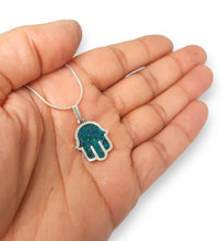 925 Sterling Silver Eilat Stone Hamsa Pendant