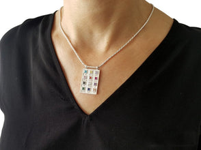 Unisex 14k Gold Hoshen Pendant 12 Tribes Of Israel Gold Priestly Breastplate Pendant Jewelry