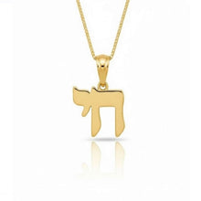 gold chai  jewish pendant 