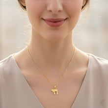 gold chai  jewish pendant 