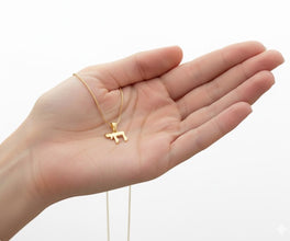 chai pendant, chai necklace, gold chai
