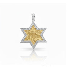 Solid Gold Jerusalem diamonds pendant Jewish Judaica Jewlery from Israel Yoels Jewelry 