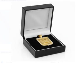 14k Solid Gold Emblem of Israel Pendant,Hebrew Menorah Pendant Set With Diamonds