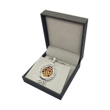 Gold & 925 Silver Pomegranate Pendant set With Garnets ,Hebrew Verse Pendant ,Jewish Pendant,Pomegranate Pendant-inside box
