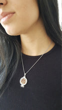 Gold  Pomegranate Pendant set With Garnets 