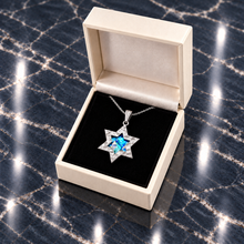 925 silver star of David roman glass pendant in box