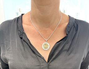 9k Gold 925 Silver Jerusalem Pendant,Jewish Hebrew Verse Pendant