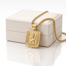 14K Gold Lion of Judah Emblem of Israel Necklace