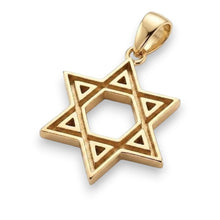 Openwork Star of David Pendant in Solid 14K Gold