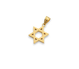 14k Yellow Gold Dainty Star of David Pendant