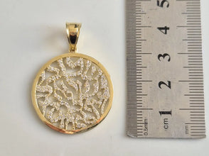 Gift-ready unisex Shema Israel gold pendant with diamonds in jewelry box