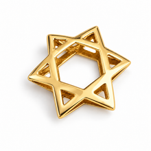 14K yellow gold double domed Star of David pendant