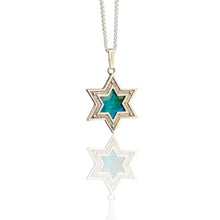 925 Sterling Silver Eilat Stone Star of David Pendant