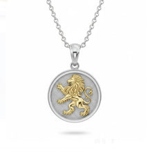 Silver and gold lion of judah pendant