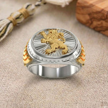 Religious Jewish ring for men Star of David and Menorah