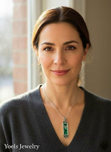 925 Sterling Silver Mezuzah Eilat Stone Necklace Filigree Judaica Pendant Israel With 17.5 cm Quality Chain