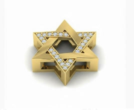 Delicate 14k Gold Star of David Pendant,Jewish Pendant