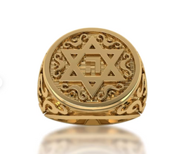 gold star of david ring