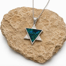 Handmade Israeli Star of David Jewelry with Rare Eilat Stone