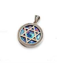 Pendant with Star of David design on a white background