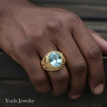 14k  solid gold Jerusalem ring  