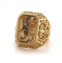 14k Solid Gold Lion Ring,Men Ring,Lion Of Judah Ring for Men