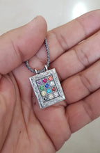 14k White Gold Hoshen Pendant,12 Tribes Of Israel Pendant