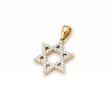 14k Gold Diamond Star of David Lab  Diamonds Pendant