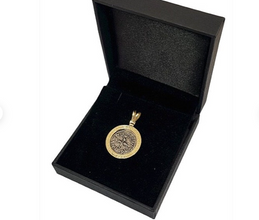 14k Gold Ancient Silver Half Shekel Coin Replica Necklace, Jewish Revolt Temple Coin pendant, Anceint Coin From Israel