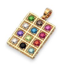 14k Gold Hoshen Pendant,12 Tribes Of Israel Pendant