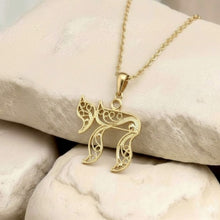 14K Gold Filigree Chai Pendant,Jewish Pendant Handmade In Israel