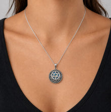 women  iswearing roman glass star of david pendant 