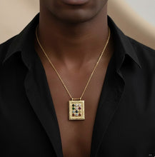 gold hoshen pendant on men