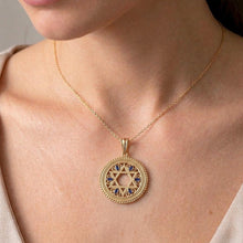 gold star of david pendant 
