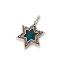 silver eilat stone star of David pendant