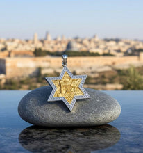 Solid Gold Jerusalem diamonds pendant Jewish Judaica Jewlery from Israel Yoels Jewelry 