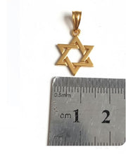 14k Gold Star of David Tiny Pendant